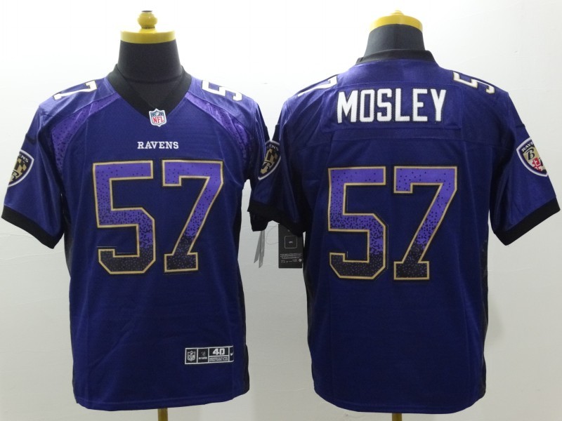 Men's Baltimore Ravens C.J. Mosley #57 Purple Jersey